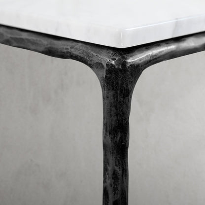 Thaddeus Mabrble Square Side Table 18" 22"