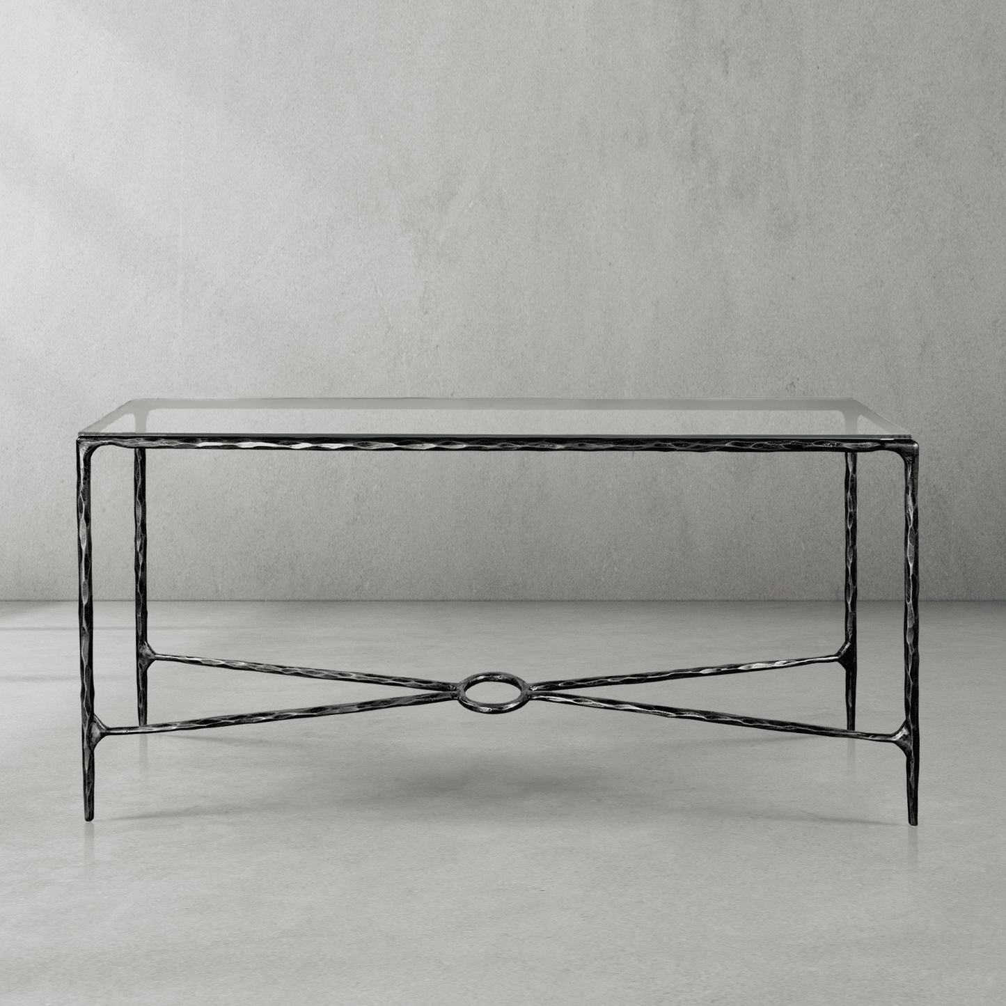 Thaddeus Rectangle Glass Console Table 60" 72"
