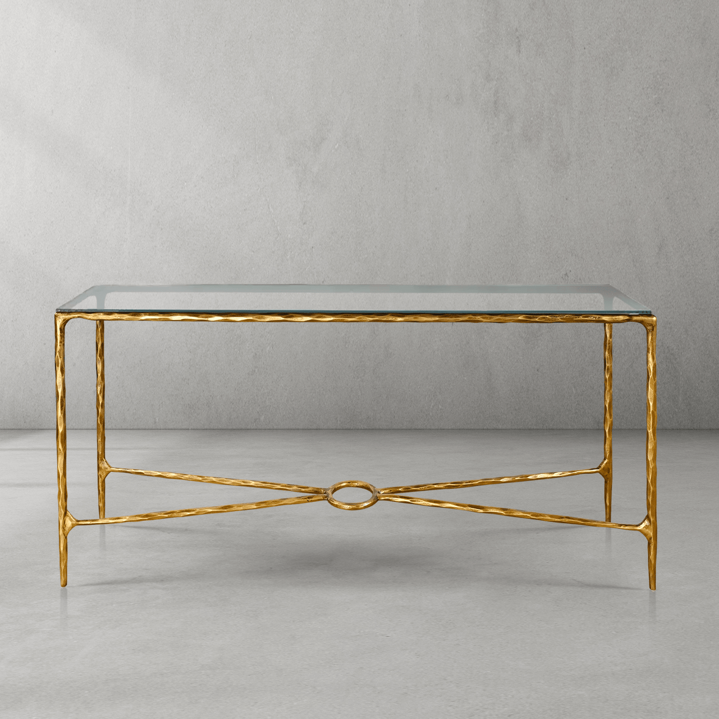 Thaddeus Rectangle Glass Console Table 60" 72"