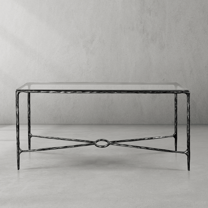 Thaddeus Rectangle Glass Console Table 60" 72"