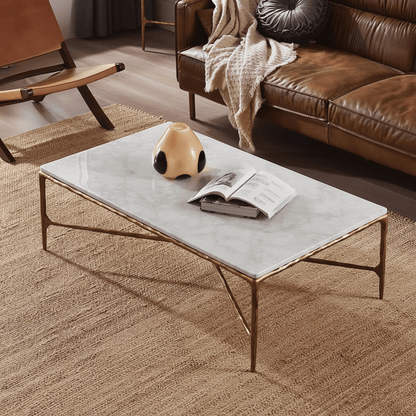Thaddeus Rectangle Marble Coffee Table
