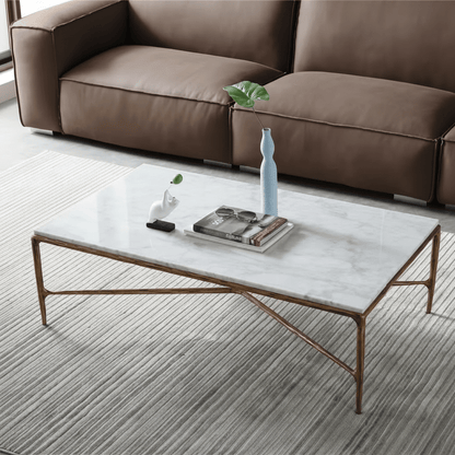 Thaddeus Rectangle Marble Coffee Table