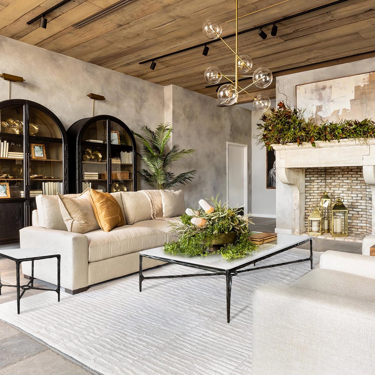 Thaddeus Rectangle Marble Coffee Table