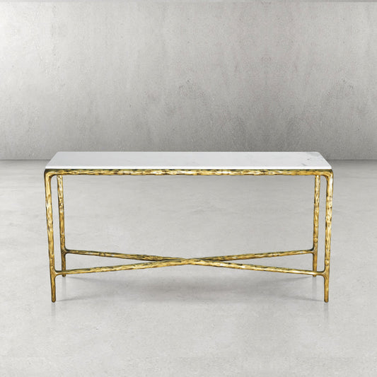 Thaddeus Rectangle Marble Console Table
