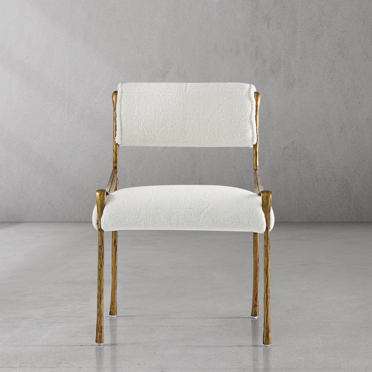 Thaddeus Retro Copper Iron Frame Armless Dining Chair