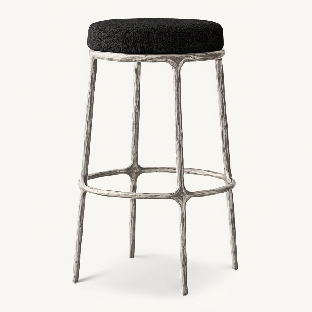 Thadeus Backless Fabric Swivel Bar and Counter Stool Living Room