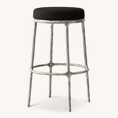 Thadeus Backless Fabric Swivel Bar and Counter Stool Living Room
