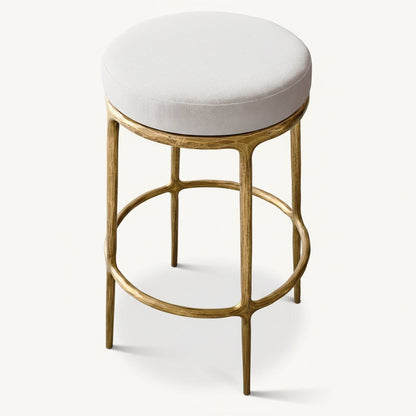 Thadeus Backless Fabric Swivel Bar and Counter Stool Living Room