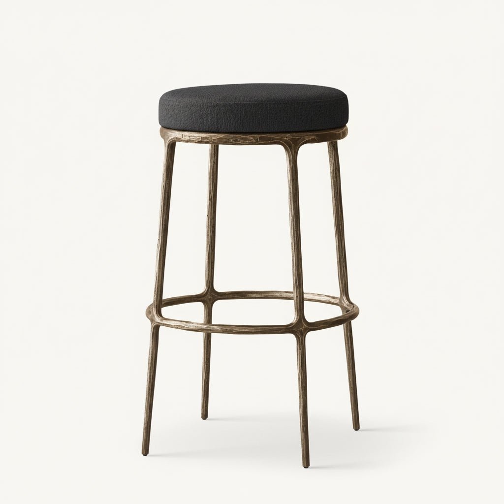 Thadeus Backless Fabric Swivel Bar and Counter Stool Living Room