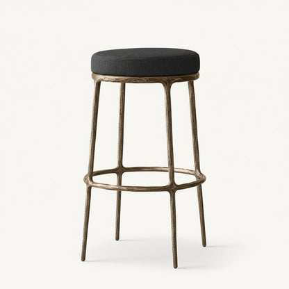 Thadeus Backless Fabric Swivel Bar and Counter Stool Living Room