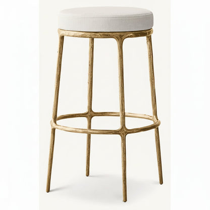 Thadeus Backless Fabric Swivel Bar and Counter Stool Living Room