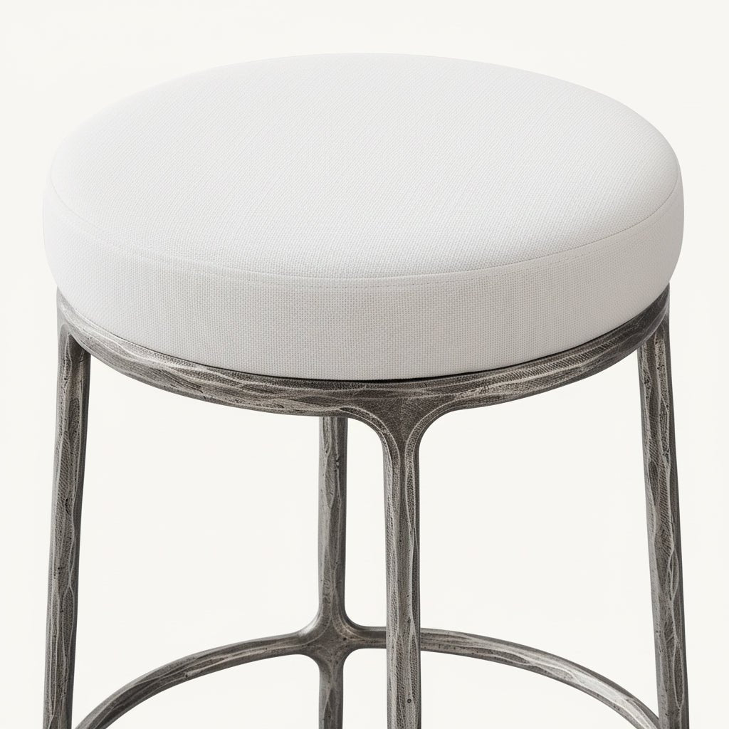 Thadeus Backless Fabric Swivel Bar and Counter Stool Living Room