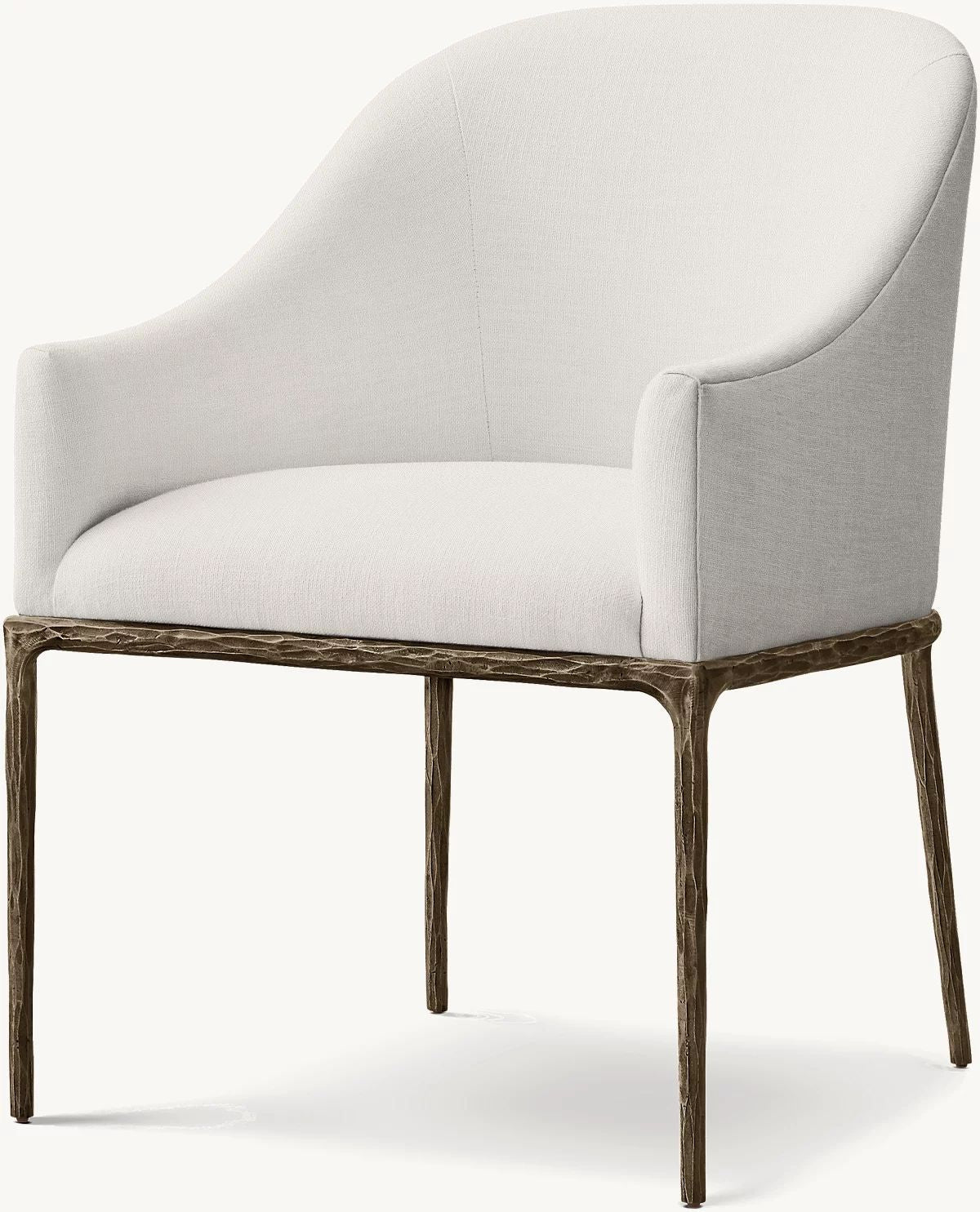 Thadeus Barrelback Slope Fabric Dining Armchair