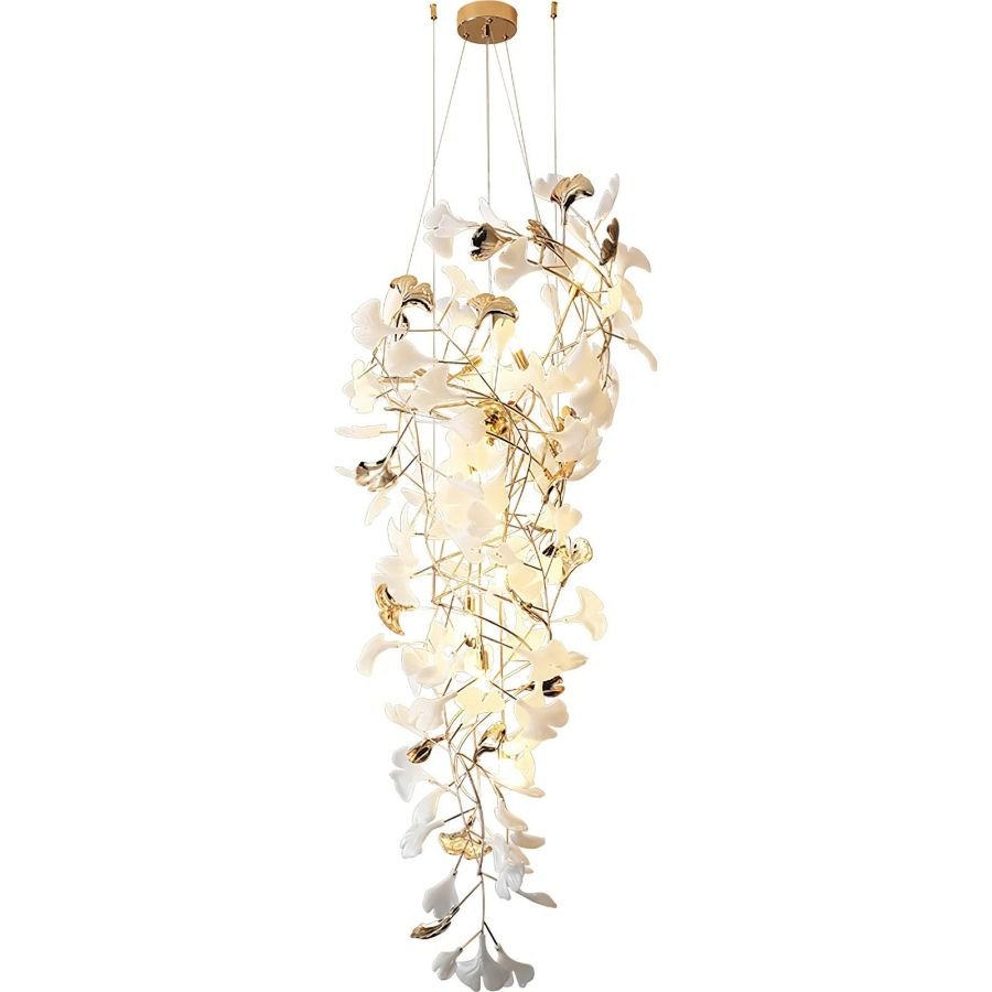 Tight Spiral Ginkgo Leaf Chandelier-Nobipets