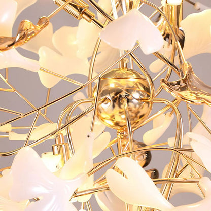 Tight Spiral Ginkgo Leaf Chandelier-Nobipets