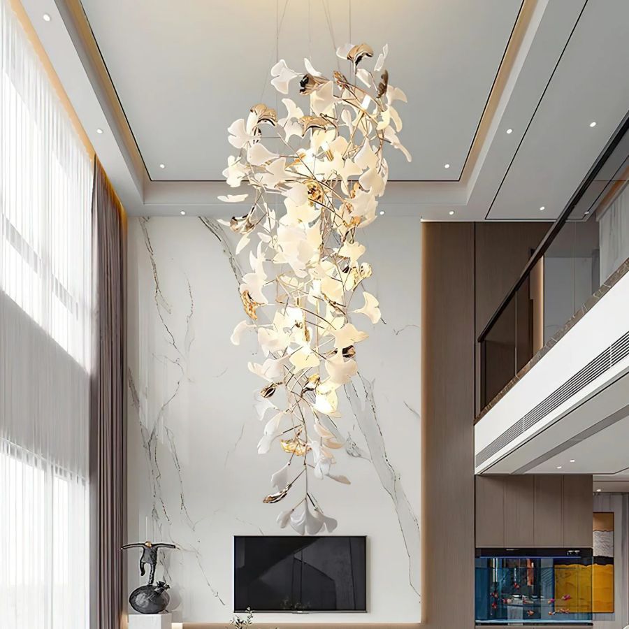 Tight Spiral Ginkgo Leaf Chandelier-Nobipets