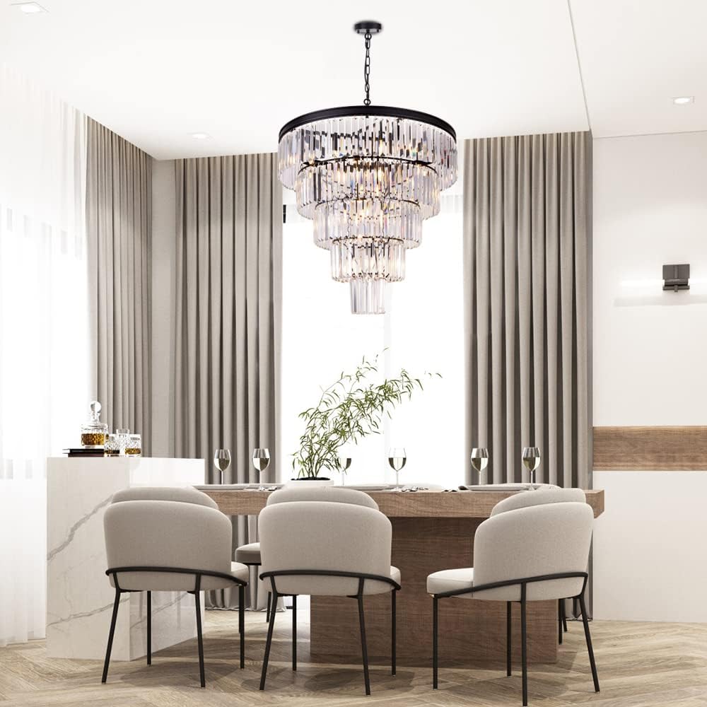 Tochic Crystal Round Chandelier-Nobipets