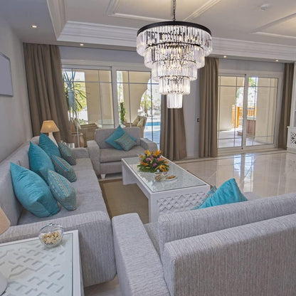 Tochic Crystal Round Chandelier-Nobipets