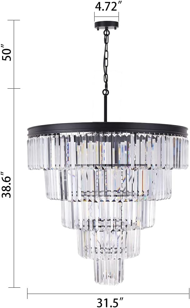 Tochic Crystal Round Chandelier-Nobipets
