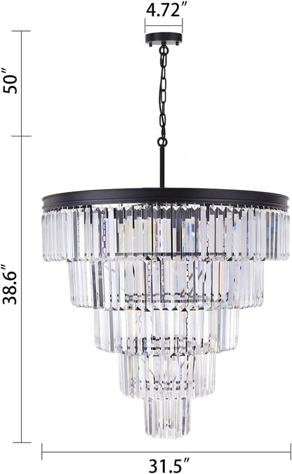 Tochic Crystal Round Chandelier-Nobipets