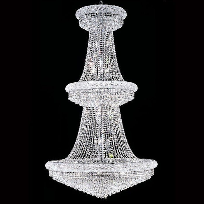 Traditional 42X72 Inch 48 Lights Elegant Empire K9 Crystal Chandelier-Nobipets