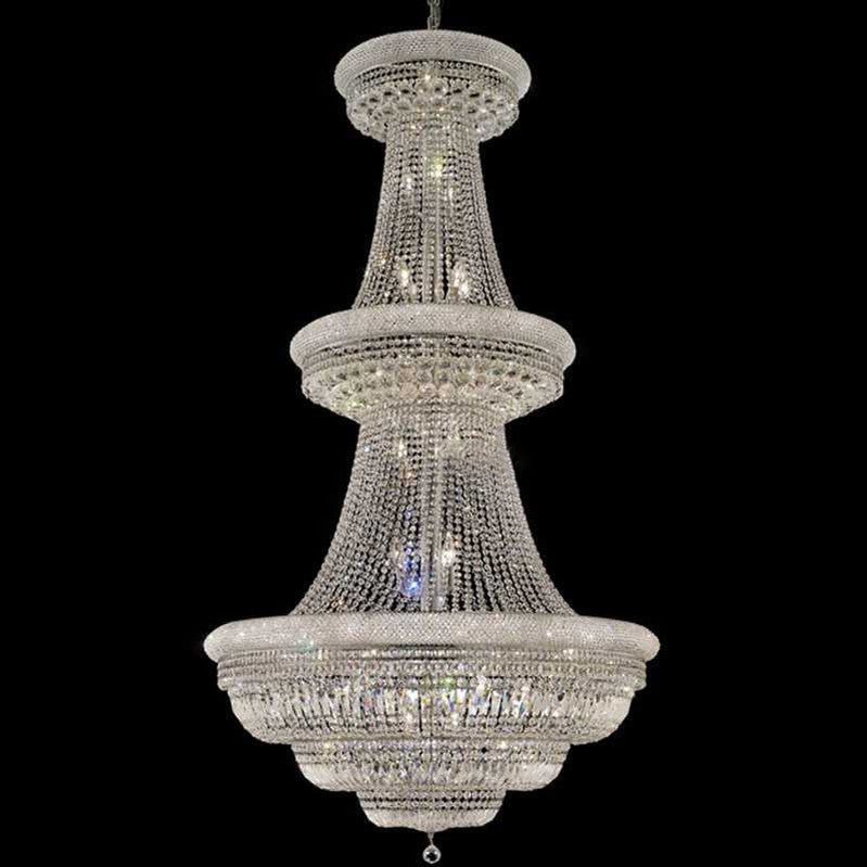 Traditional 42X76 Inch 56 Lights French Basket K9 Crystal Chandelier Lighting-Nobipets