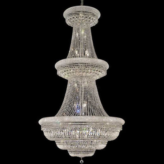 Traditional 42X76 Inch 56 Lights French Basket K9 Crystal Chandelier Lighting-Nobipets