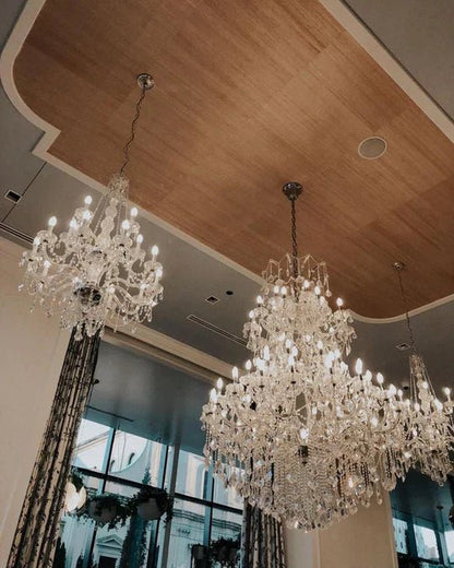 Traditional Candle Crystal Chandelier for Staircase/Foyer/Living Room/Villa-Nobipets