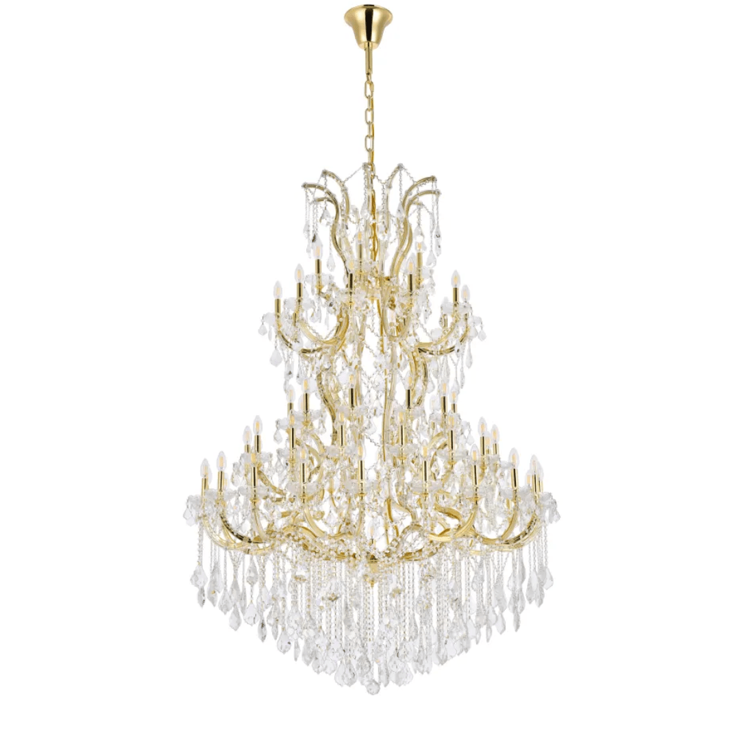 Traditional Candle Crystal Chandelier for Staircase/Foyer/Living Room/Villa-Nobipets