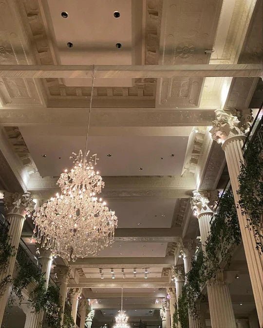 Traditional Candle Crystal Chandelier for Staircase/Foyer/Living Room/Villa-Nobipets