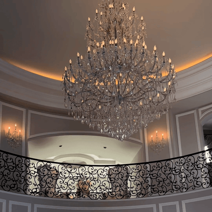 Traditional Candle Crystal Chandelier for Staircase/Foyer/Living Room/Villa-Nobipets