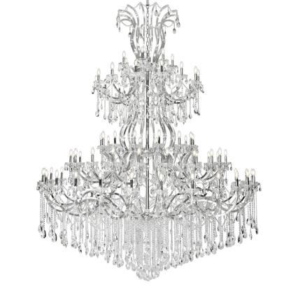 Traditional Candle Crystal Chandelier for Staircase/Foyer/Living Room/Villa-Nobipets