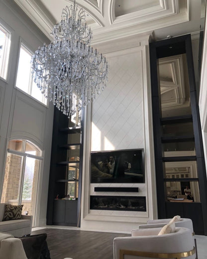 Traditional Candle Crystal Chandelier for Staircase/Foyer/Living Room/Villa-Nobipets