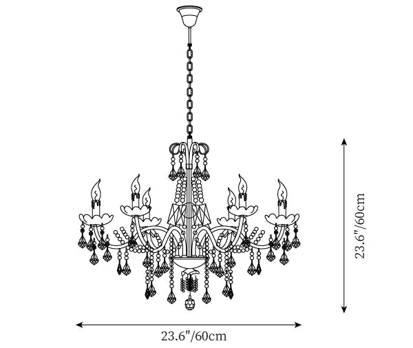Traditional French Modern Candle Chandelier For Living Room Bedroom-Nobipets