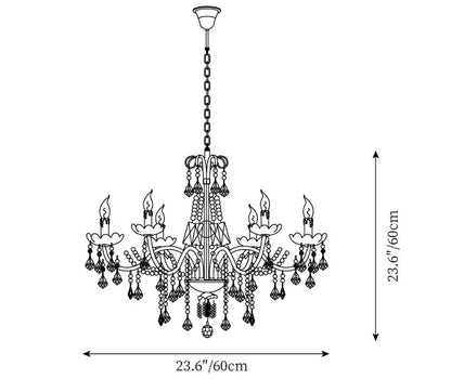 Traditional French Modern Candle Chandelier For Living Room Bedroom-Nobipets