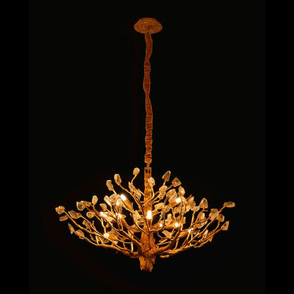 Tree-Shaped Chandelier with Rock Crystal Decorated-Nobipets