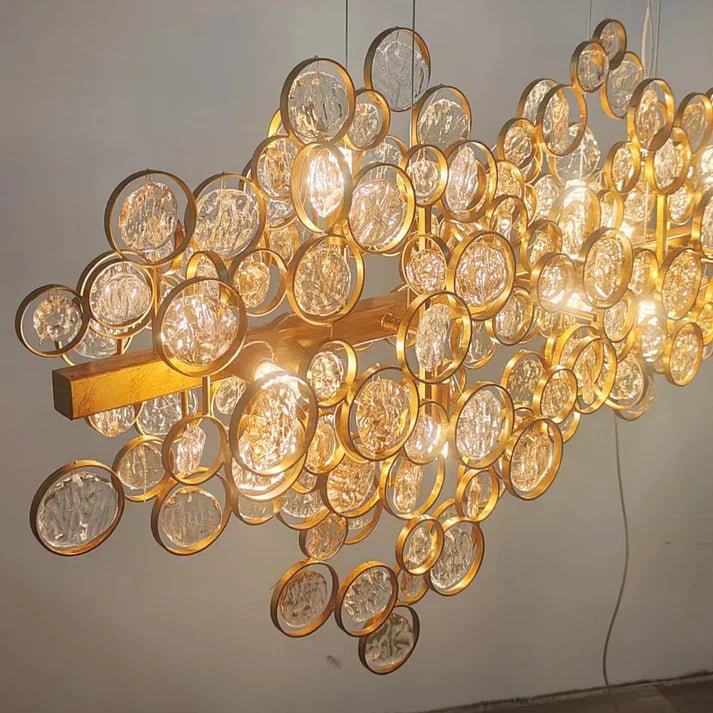 Trento Clustered Glass Linear Chandelier 55"