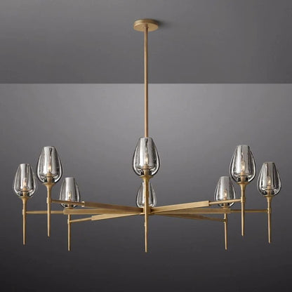Tulip Crystal Round Chandelier 54"-Nobipets