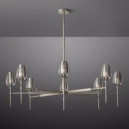Tulip Crystal Round Chandelier 54"-Nobipets