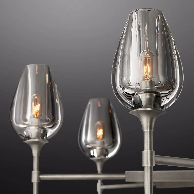 Tulip Crystal Round Chandelier 54"-Nobipets