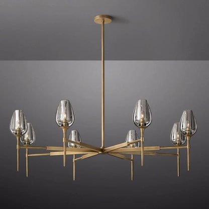 Tulip Crystal Round Chandelier 54"-Nobipets