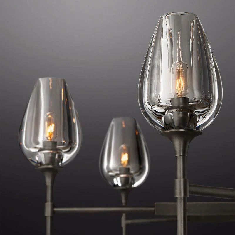 Tulip Crystal Round Chandelier 54"-Nobipets