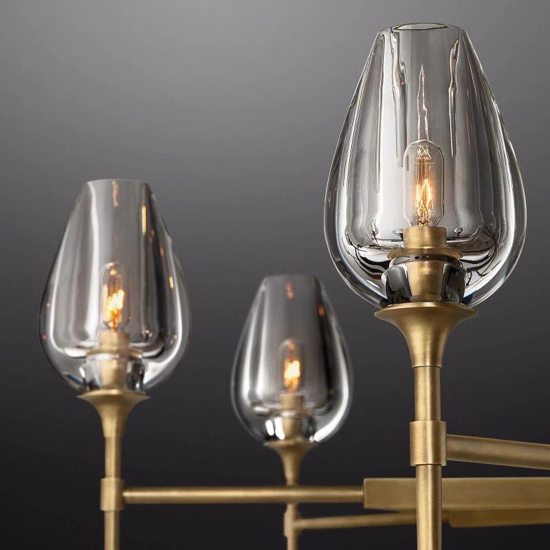 Tulip Crystal Round Chandelier 54"-Nobipets