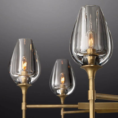 Tulip Crystal Round Chandelier 54"-Nobipets