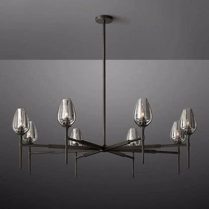 Tulip Crystal Round Chandelier 54"-Nobipets