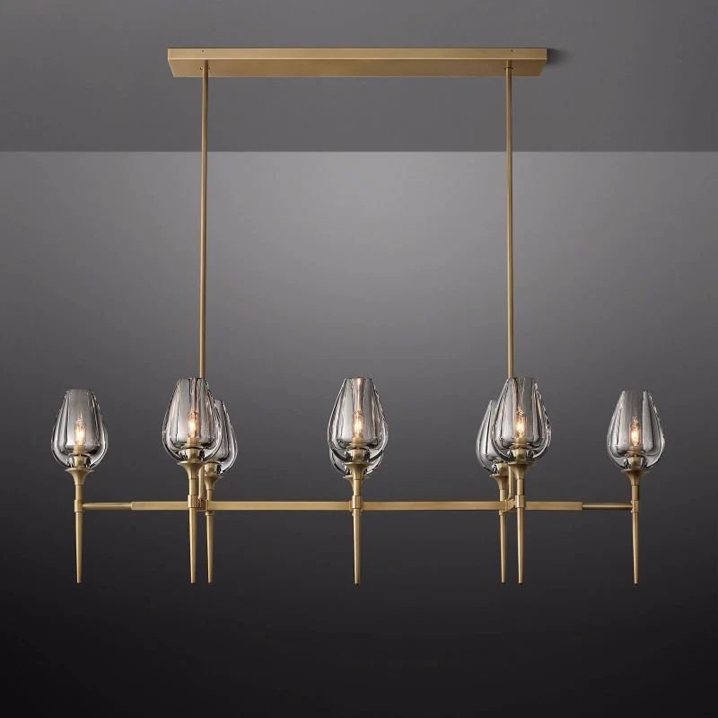 Tulip Linear Chandelier 52''-Nobipets
