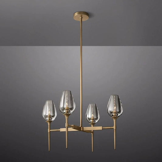 Tulip Round Chandelier 27''-Nobipets