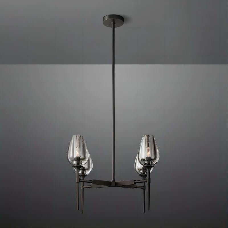 Tulip Round Chandelier 27''-Nobipets