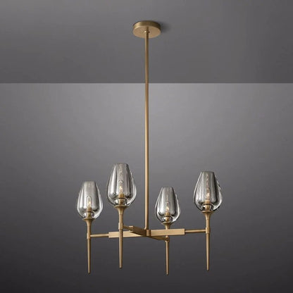 Tulip Round Chandelier 27''-Nobipets
