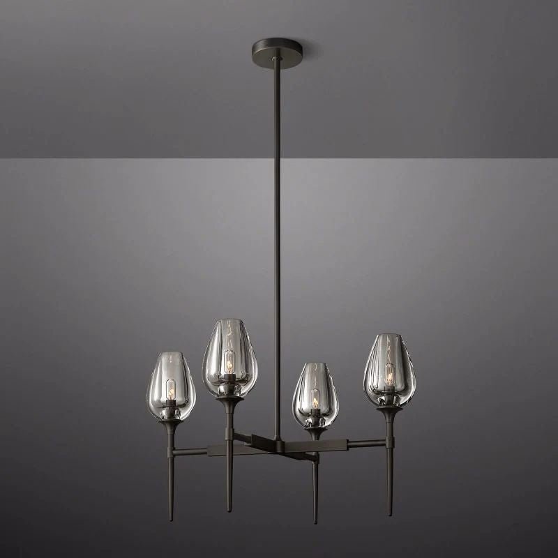 Tulip Round Chandelier 27''-Nobipets
